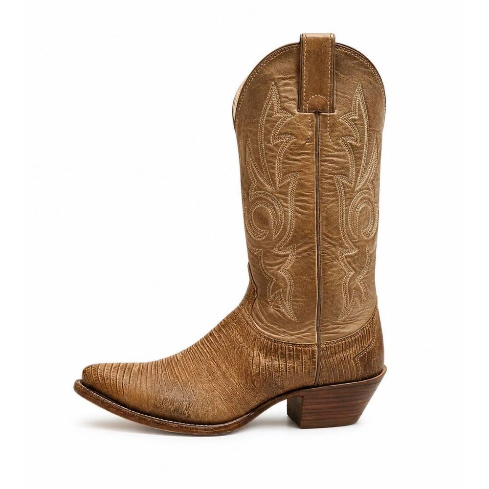 JUSTIN BOOTS Reptile Leather Western Boot Size 7B